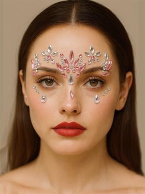 Kristal Göz Taşı Vücut Süsleme Taşı Yüz Süsleme Makyaj Taşı Pembe