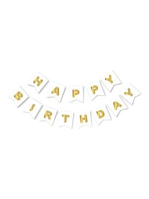 Happy Bırthday Beyaz Altın Yazı