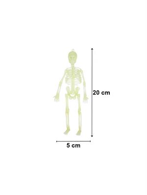 Cadılar Bayramı Fosforlu İskelet  Asılabilir Halloween Parti Dekoru 20 cm