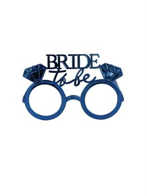 Bride to be Bekarlığa Veda Partisi Gözlüğü Tek Taşlı Bride Gözlük Mavi
