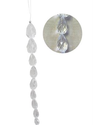 Yılbaşı Ağaç Süsü Lüks Kristal Buz Dalı Zincir Dekoratif Süs 30 cm