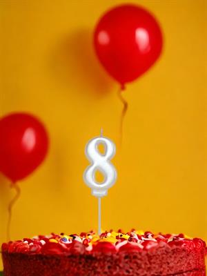 Pasta Mumu 8 Rakam Mum Beyaz