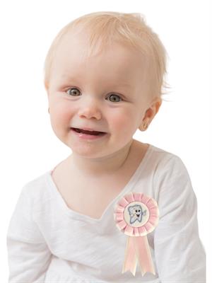 Diş Buğdayı Rozet Dişim Çıktı Parti Aksesuarı Pembe 12li