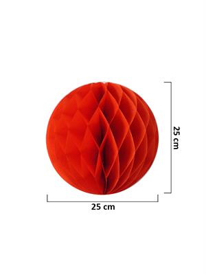 Parti Süsleri Dekoratif Petek Süs Kırmızı 25 cm