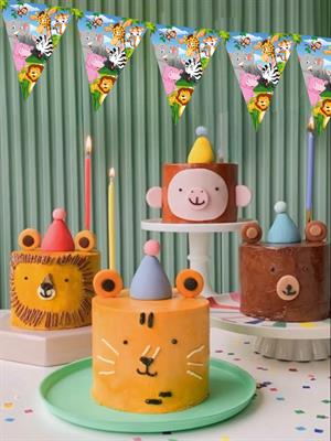 Safari Konseptli Flama Bayrak Set Asılabilir Doğum Günü Süsü