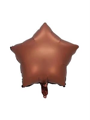 Yıldız Folyo Balon Bronz Karamel Rengi Yıldız Figürlü Uçan Parti Balonu 18inc