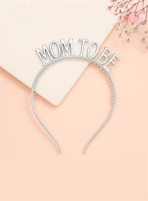 Mom To Be Taç Mika Plastik Baby Shower Tacı Gümüş