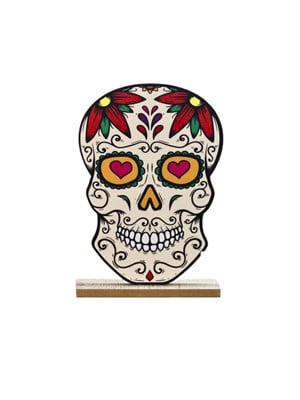 Ahşap  Standlı Kuru Kafa 13,5x5x20 Cm