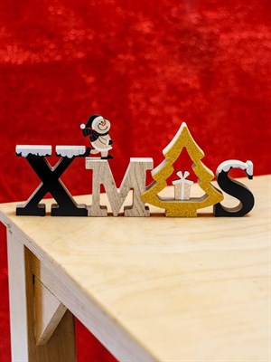 Yılbaşı Dekoru Ahşap Xmas Yazı 