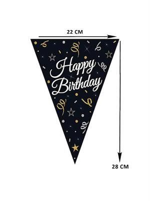 Sparkling Konfeti Happy Birthday Flama Bayrak Asılabilir Doğum Günü Süsü