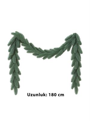 Yılbaşı Dekoru Çam Dalı Garland  – Kapı Duvar ve Masa Süsü Yeşil 180 cm