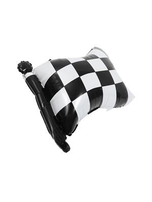 Damalı Yarış Bayrak Folyo Balon Doğum Günü Parti Balonu 20 cm