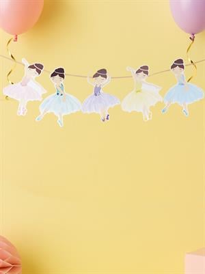 Balerin Temalı Dekoratif Banner Asılabilir Doğum Günü Parti Süsü 