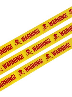 Cadılar Bayramı Uyarı Bantları Halloween Korku Bandı Parti Dekoru Kırmızı 6 mt