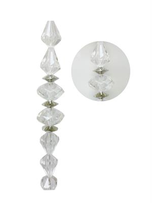 Yılbaşı Ağaç Süsü Lüks Prizma Kesim Kristal Boncuk Sarkıt Dekoratif Süs 24 cm