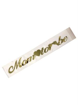 Baby Shower Mom To Be Kuşak Beyaz Gold