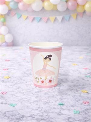 Balerin Temalı Bardak Karton Doğum Günü Bardağı 8li