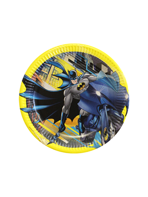 Batman Temalı Karton Tabak Doğum Günü Parti Tabağı 8 li