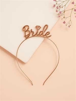 Bride Taç Bekarlığa Veda Parti Tacı Metal Rose Gold