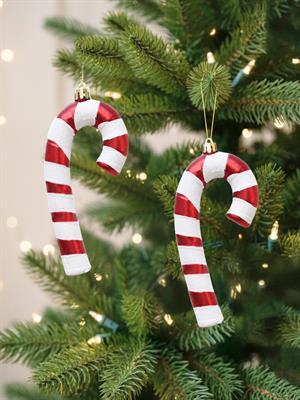 Yılbaşı Ağaç Süsü Baston Şeker Figürlü Kırmızı-Beyaz 14 cm 2li