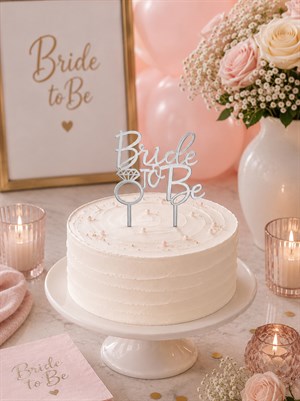 Bekarlığa Veda Partisi Dekoru Bride To Be Pasta Süsü Pleksi Gümüş