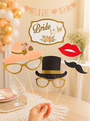 Bekarlığa Veda Partisi Fotoğraf Çekim Çubukları Bride to Be Konuşma Balonu 5li