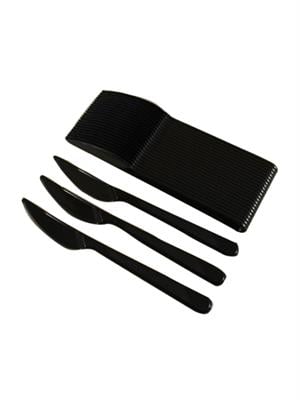 Plastik Bıçak Siyah 25Li