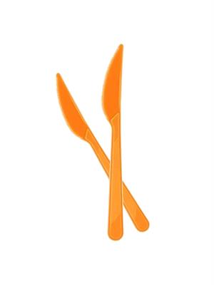 Plastik Bıçak Turuncu 25Li