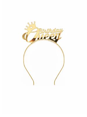 Birthday Queen Gold Mika Taç – Doğum Günü Parti Tacı
