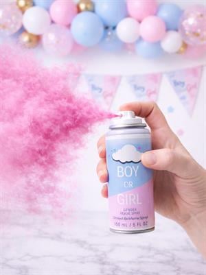 Boy or Girl Cinsiyet Belirleme Spreyi – Cinsiyet Partisi Özel Efekt Pembe 150 ml
