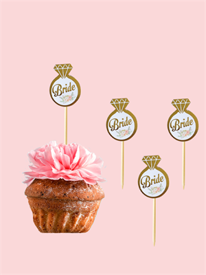 Bride To Be Bekarlığa Veda Partisi Cupcake Kürdanı 10 lu