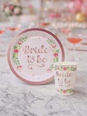 Bride Temalı Karton Tabak Bardak Set Bekarlığa Veda Partisi Tabak Bardak 