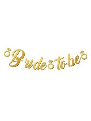 Bride To Be Kaligrafi Banner Asılabilir  Bekarlığa Veda Parti Süsü Altın