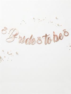 Bride To Be Kaligrafi Banner Asılabilir  Bekarlığa Veda Parti Süsü Rose Gold