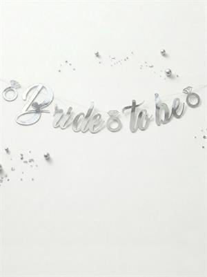Bride To Be Kaligrafi Banner Asılabilir  Bekarlığa Veda Parti Süsü Gümüş
