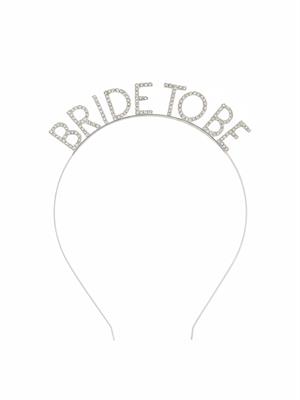 Bride To Be Taç Taşlı Metal Bekarlığa Veda Parti Tacı Gümüş