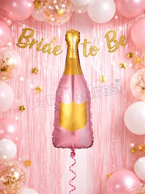 Bride to Be Temalı Yazı Yazılabilir Şampanya Folyo Balon – Bekarlığa Veda Balonu