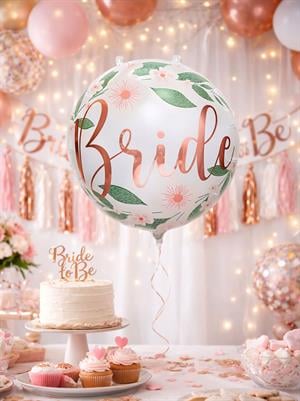 Bride Yazılı Folyo Balon – Bekarlığa Veda & Bride to Be Parti Süsü 45 cm 