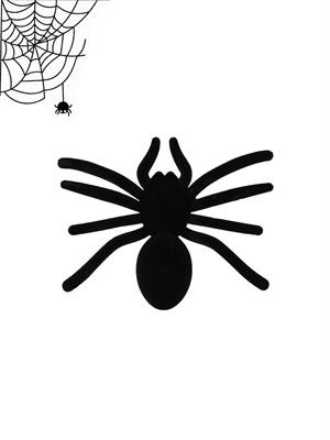 Cadılar Bayramı Flok Kaplama Örümcek Halloween Parti Dekoru Siyah 20 cm