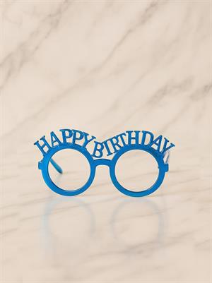 Happy Birthday Gözlük Doğum Günü Parti Aksesuarı Mavi