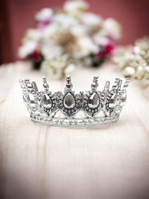 Pasta Üstü Tacı Mika Doğum Günü Taç Gümüş