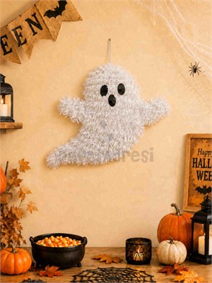 Cadılar Bayramı Asılabilir Hayalet Süs – Halloween Parti Dekoru Beyaz 22 cm