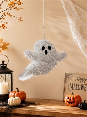 Cadılar Bayramı Asılabilir Hayalet Süs – Halloween Parti Dekoru Beyaz 22 cm
