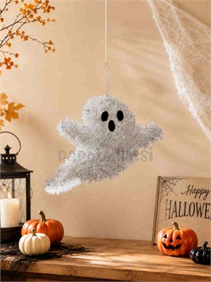 Cadılar Bayramı Asılabilir Hayalet Süs – Halloween Parti Dekoru Beyaz 22 cm