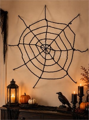 Cadılar Bayramı Dekoratif Örümcek Ağı Halloween Parti Dekorasyonu 1x1