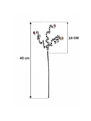 Cadılar Bayramı Göz Figürlü Dekor Dalı – Spiral Masa ve Vazo Süsü Beyaz 40 cm
