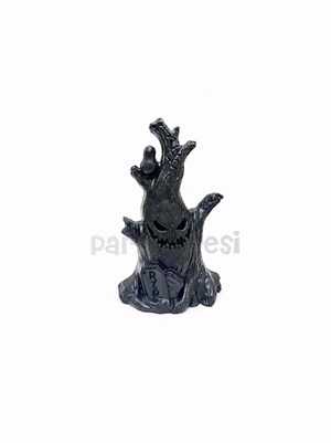 Cadılar Bayramı Korku Ağacı LED Işıklı Mum – Halloween Parti Masa Dekoru 16 cm