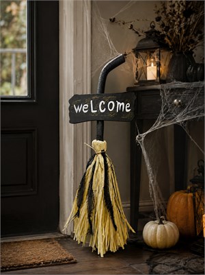 Cadılar Bayramı Müzikli ve Hareketli Cadı Süpürgesi  – Halloween Parti Dekoru 66 cm