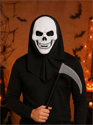Cadılar Bayramı Orak İskelet Maske Set Halloween Parti Aksesuarı 