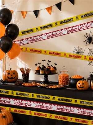 Cadılar Bayramı Uyarı Bantları Halloween Korku Bandı Parti Dekoru 6 mt 3lü
